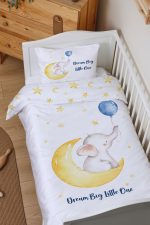 Organik Park Yatak Nevresim Takımı (80x120) - Sevimli Ay fısıltısı - Görsel 2