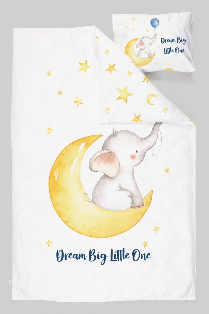 Organik Park Yatak Nevresim Takımı (80x120) - Sevimli Ay fısıltısı - Görsel 3