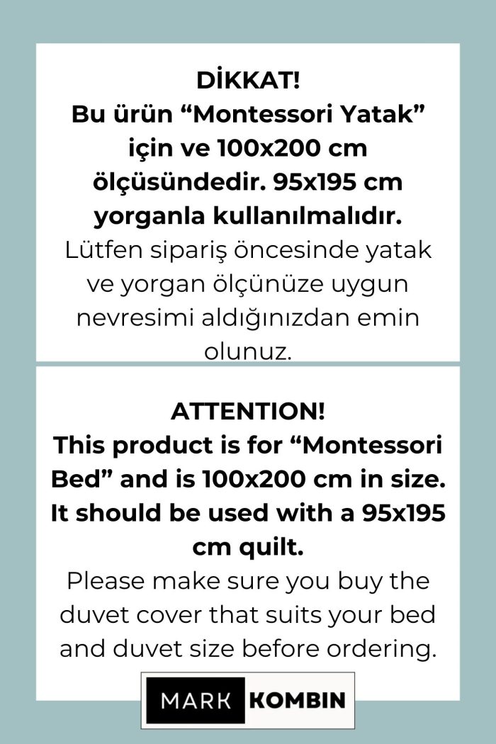 Organik Montessori Nevresim Seti (100x200) - Rüzgar Yolcusu - Görsel 4