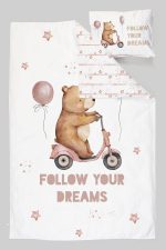 Organik Çarşaflı Park Yatak Nevresim Takımı (80x120) - Minik Gezgin - Görsel 3