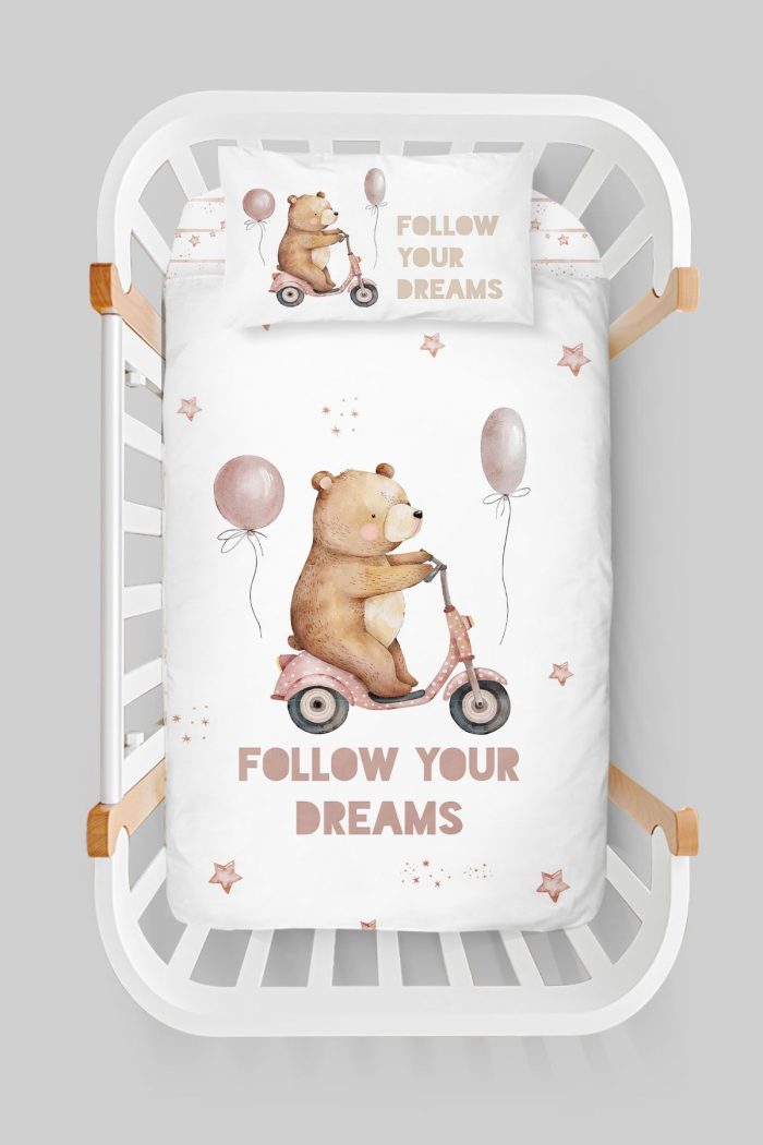 Organik Anne Yanı Nevresim Takımı (60x100) - Minik Gezgin - Görsel 3