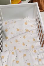 Organik Anne Yanı Nevresim Takımı (60x100) - Limon Çiçeği - Görsel 2
