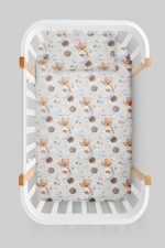 Organik Anne Yanı Nevresim Takımı (60x100) - Uzayda Ayı - Görsel 3