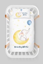 Organik Anne Yanı Nevresim Takımı (60x100) - Sevimli Ay fısıltısı - Görsel 3