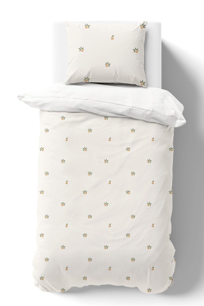 Organik Tek Kişilik Nevresim Takımı (160x220) - Minik Limonlar - Görsel 2