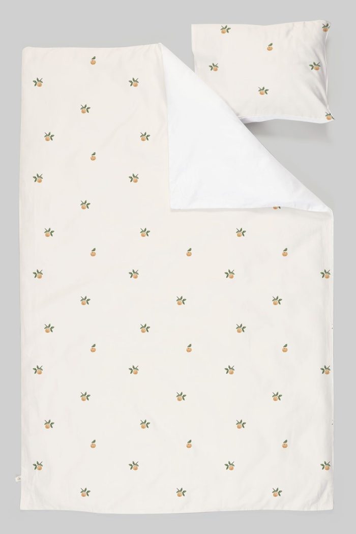 Organik Tek Kişilik Nevresim Takımı (160x220) - Minik Limonlar - Görsel 3