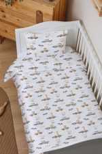 Organik Bebek Boy Nevresim Takımı (100x150) - Minik Yarışçılar