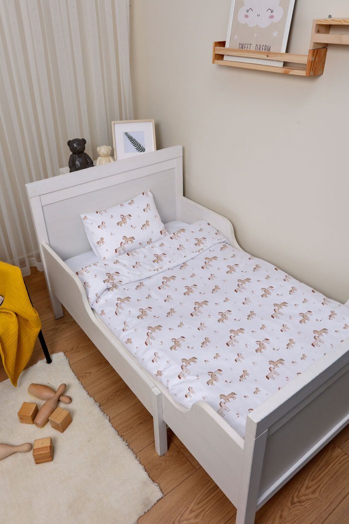 Organik Çarşaflı Bebek Nevresim Takımı (100x150) - Minik Tay - Görsel 2