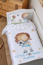 Organik Park Yatak Nevresim Takımı (80x120) - Şampiyon Minik Aslan - Görsel 2