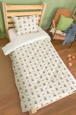 Organik Tek Kişilik Nevresim Takımı (160x220) - Minik Papatya Çiçeği