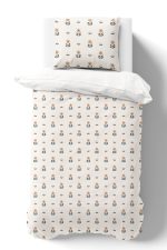 Organik Tek Kişilik Nevresim Takımı (160x220) - Minik Papatya Çiçeği - Görsel 2