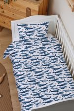 Organik Park Yatak Nevresim Takımı (80x120) - Balina Masalı - Görsel 2