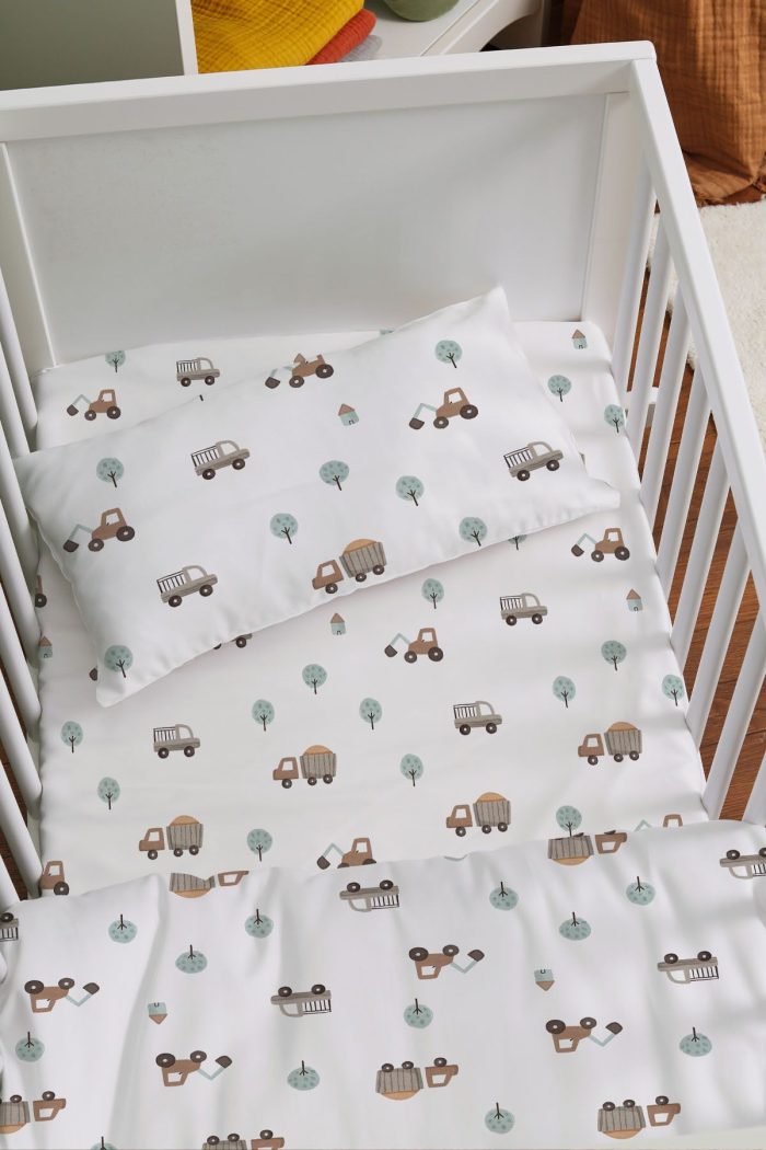 Organik Anne Yanı Nevresim Takımı (60x100) - Küçük Mühendis Rüyası - Görsel 2