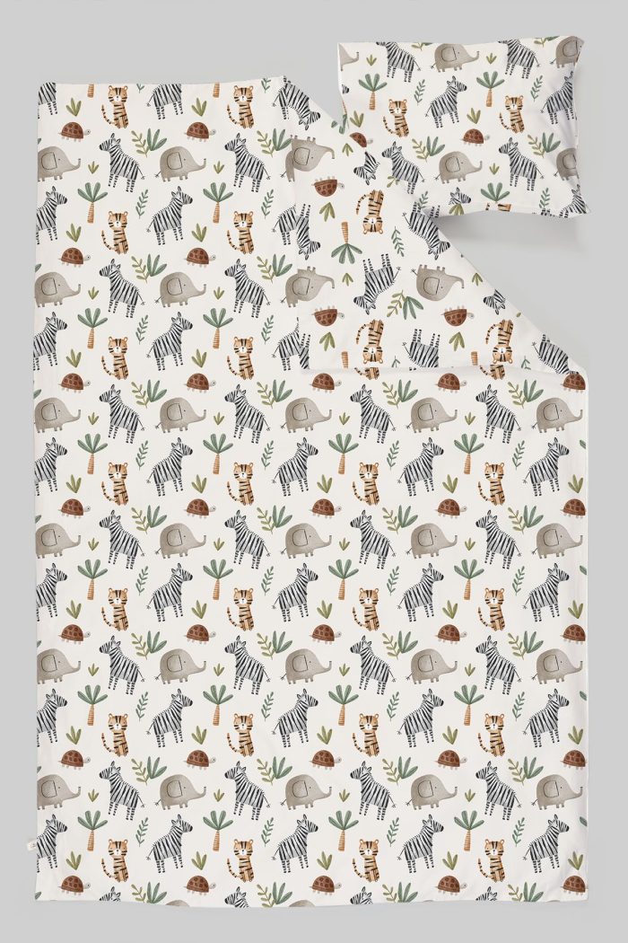 Organik Bebek Boy Nevresim Takımı (100x150) - Doğa Macerası - Görsel 3