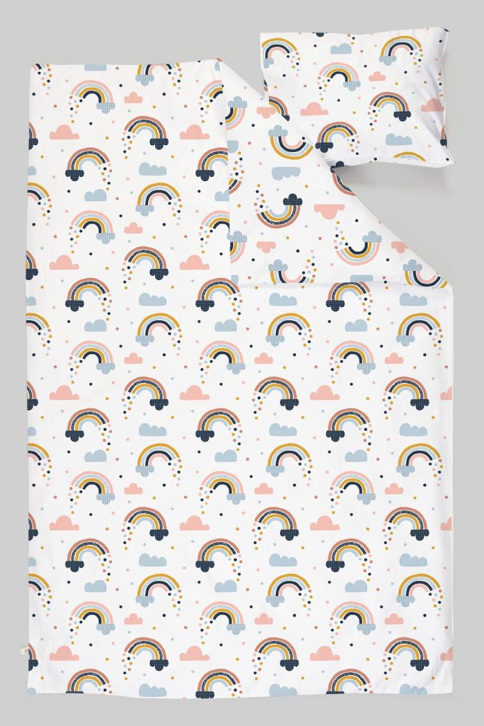 Organik Park Yatak Nevresim Takımı (80x120) - Neşeli Bulutlar - Görsel 3