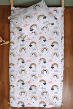 Organik Montessori Nevresim Seti (100x200) - Neşeli Bulutlar - Görsel 3