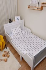 Organik Çarşaflı Bebek Nevresim Takımı (100x150) - Minik Papatya Çiçeği - Görsel 2