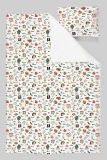 Organik Tek Kişilik Nevresim Takımı (160x220) - Eğlenceli Kelimeler - Görsel 3