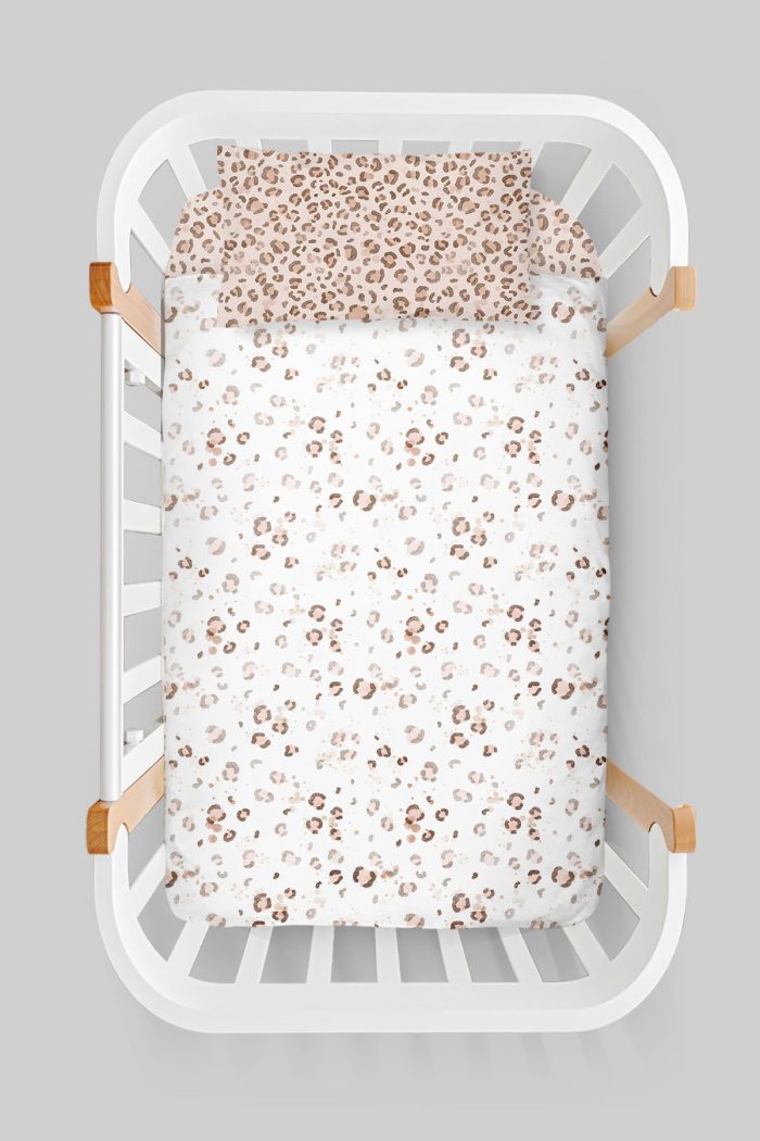 Organik Anne Yanı Nevresim Takımı (60x100) - Leopar Şıklığı - Görsel 3