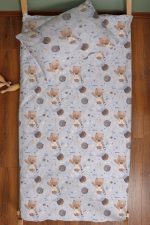 Organik Montessori Nevresim Seti (100x200) - Uzayda Ayı - Görsel 3