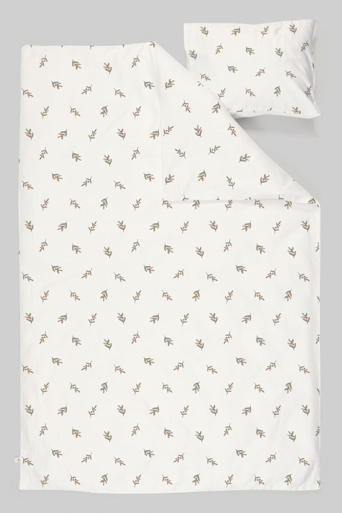 Organik Park Yatak Nevresim Takımı (80x120) - Yeşil Zeytin Dalı - Görsel 3