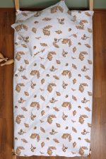 Organik Montessori Nevresim Seti (100x200) - Sonbahar Yaprakları - Görsel 3