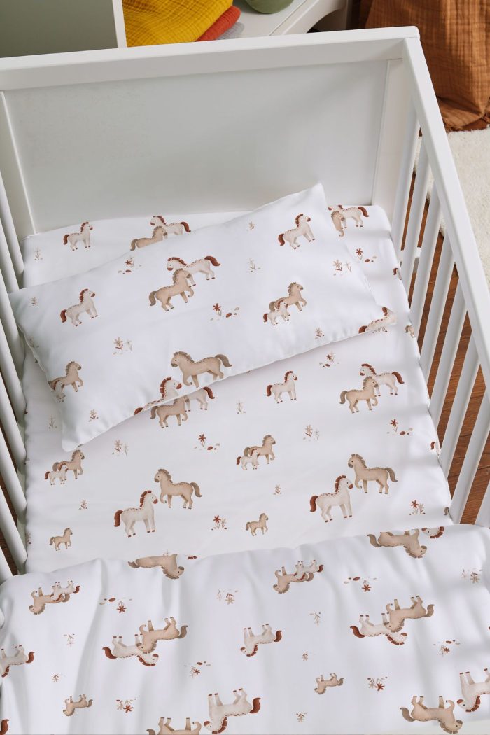 Organik Anne Yanı Nevresim Takımı (60x100) - Minik Tay - Görsel 2