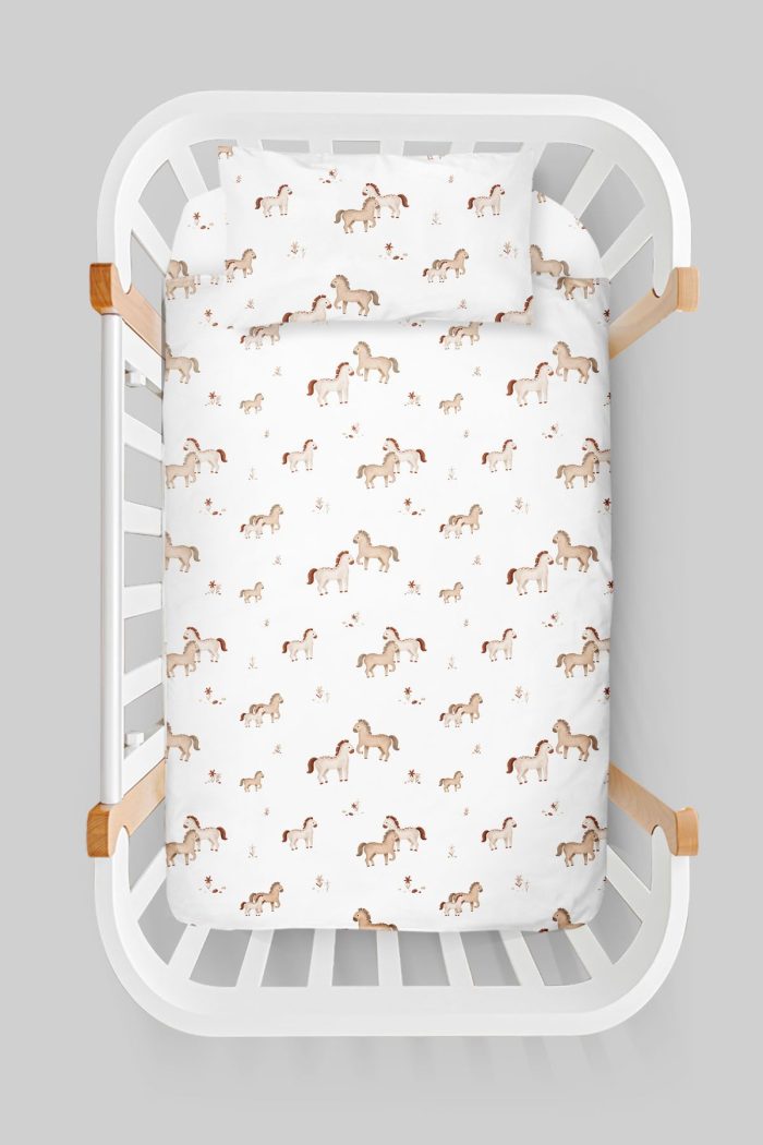 Organik Anne Yanı Nevresim Takımı (60x100) - Minik Tay - Görsel 3