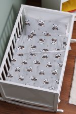 Organik Anne Yanı Nevresim Takımı (60x100) - Sevimli Bambu Dostu Panda