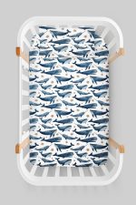 Organik Anne Yanı Nevresim Takımı (60x100) - Balina Masalı - Görsel 3