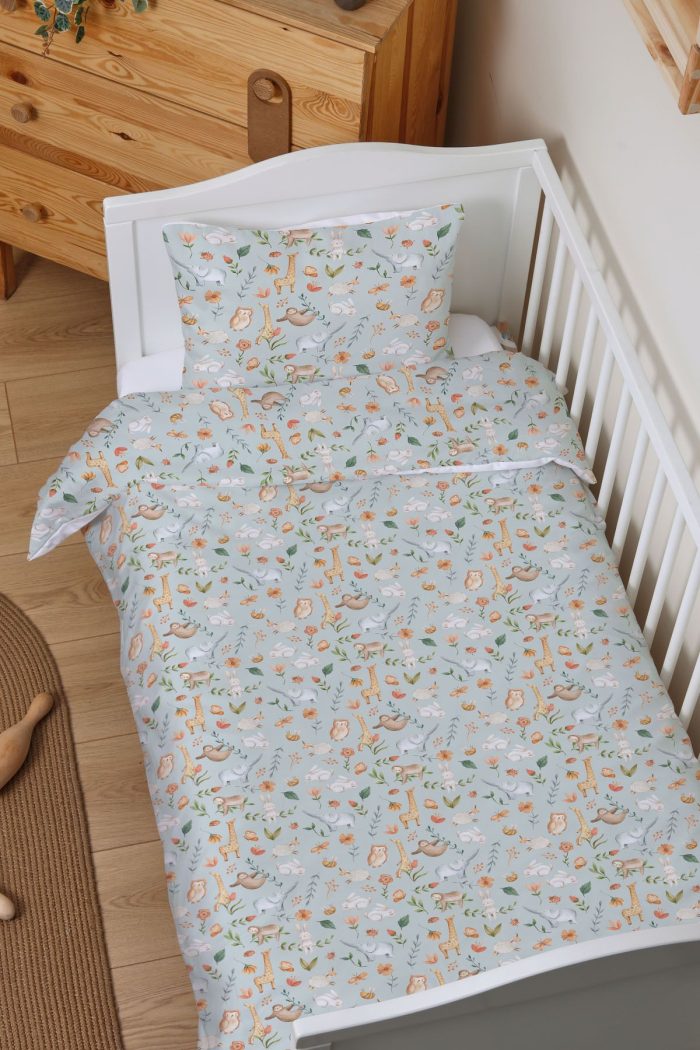 Organik Park Yatak Nevresim Takımı (80x120) - Doğanın Minik Sesleri - Görsel 2