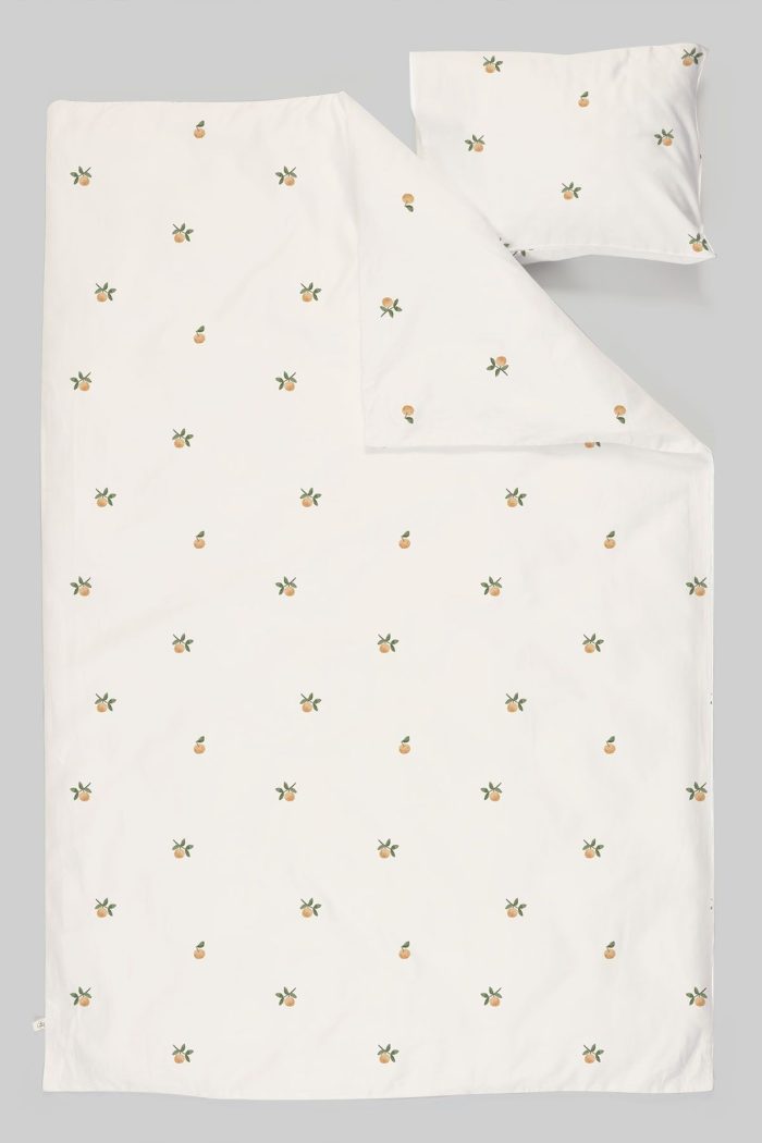 Organik Çarşaflı Bebek Nevresim Takımı (100x150) - Minik Limonlar - Görsel 3