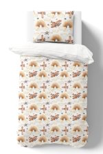 Organik Tek Kişilik Nevresim Takımı (160x220) - Uçan Hayal - Görsel 2