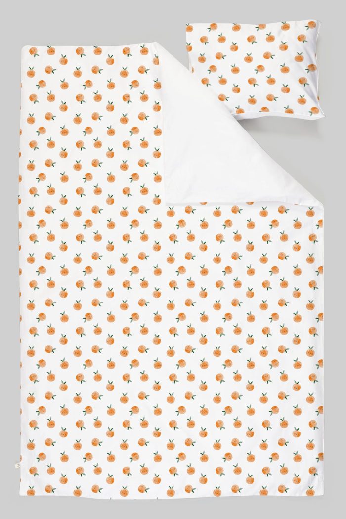 Organik Tek Kişilik Nevresim Takımı (160x220) - Portakal Bahçesi - Görsel 3