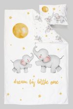 Organik Park Yatak Nevresim Takımı (80x120) - Hayalperest Fil - Görsel 3