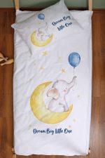 Organik Montessori Nevresim Seti (100x200) - Sevimli Ay fısıltısı - Görsel 3