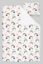 Organik Tek Kişilik Nevresim Takımı (160x220) - Neşeli Bulutlar - Görsel 3