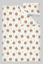 Organik Park Yatak Nevresim Takımı (80x120) - Sevimli Kış Ayısı - Görsel 3