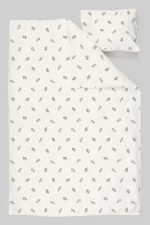 Organik Çarşaflı Bebek Nevresim Takımı (100x150) - Yeşil Zeytin Dalı - Görsel 3