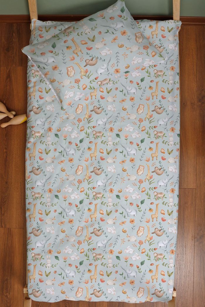 Organik Montessori Nevresim Seti (100x200) - Doğanın Minik Sesleri - Görsel 3