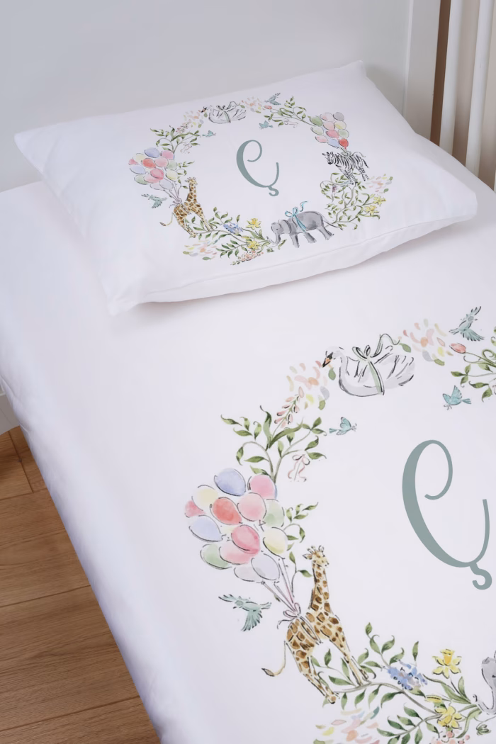 1_org_zoom-1019.jpg Organik Bebek Boy Lastikli Çarşaf Seti - Safari Serisi - Ç Harfi - Markkombin