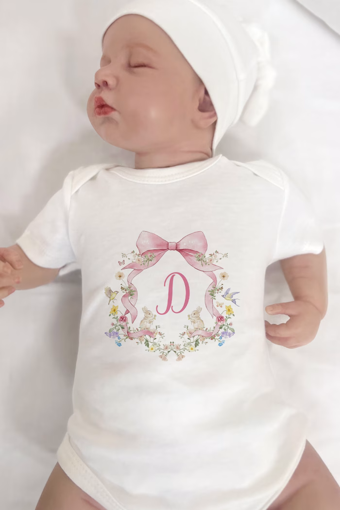 Organik 11'li Hastane Çıkışı - Floral Serisi - D Harfi - Görsel 3