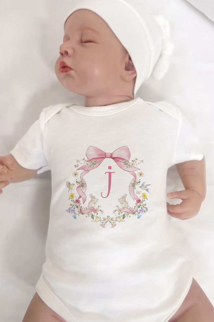 Organik 11'li Hastane Çıkışı - Floral Serisi - İ Harfi - Görsel 3